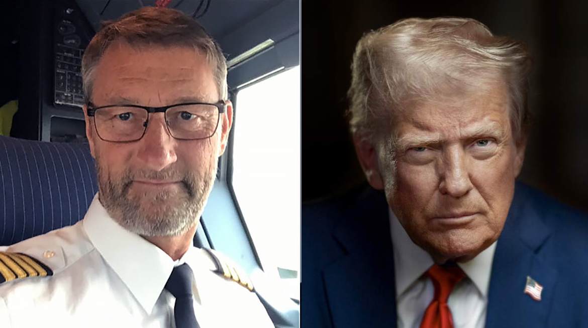 Ulf Gabrielsson, talesperson för Försvar och säkerhet, Ambition Sverige (A) president och Donald Trump